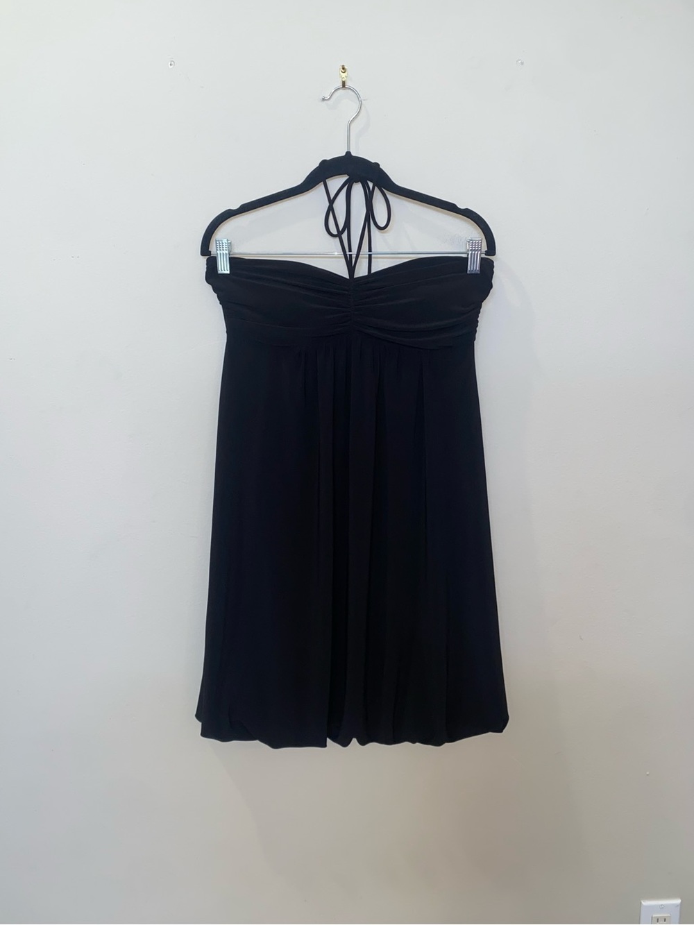 Vintage Y2K Gadzooks Black Halter Mini Bubble Dress - Party, Retro, Formal